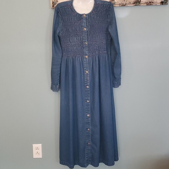 Vintage Dresses & Skirts - Vintage Bedford Fair Denim Dress
